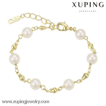 C205225 -73843 La joyería de moda más nueva de Xuping perla pulsera con color de oro 14k